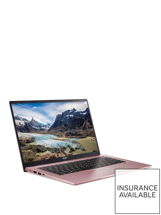 front image of acer-swift-1-laptop--nbsp14in-fhd-ips-intel-pentium-silver-4gb-ramnbsp256gb-ssdnbsp--pink