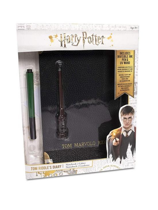 front image of harry-potter-tom-riddles-diary-with-invisible-ink-pen-amp-uv-wand
