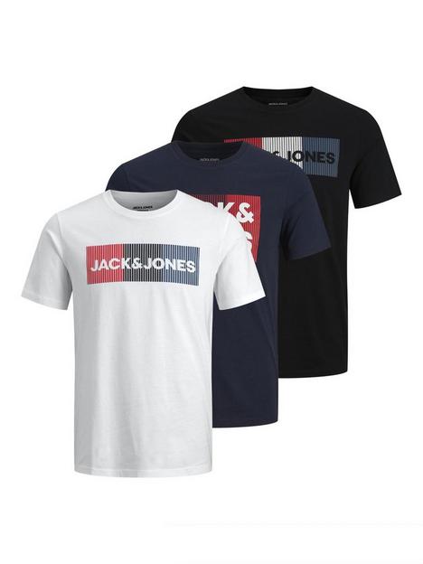 jack-jones-jack-amp-jones-play-logo-3-pack-t-shirt-navyblackwhite
