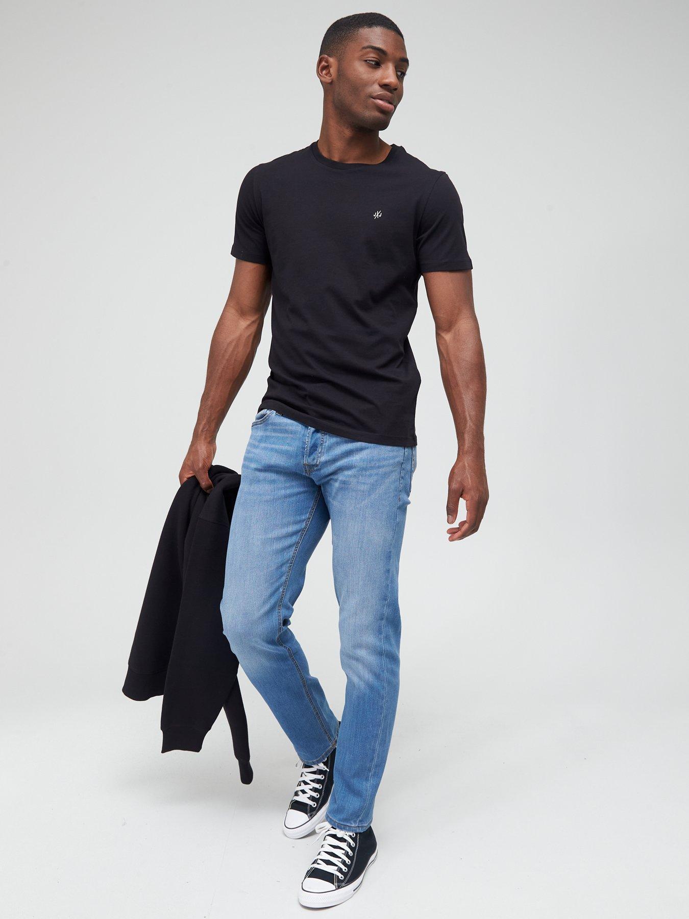 Image 4 of 5 of Jack & Jones Small Logo 5 Pack T-Shirt - Multi