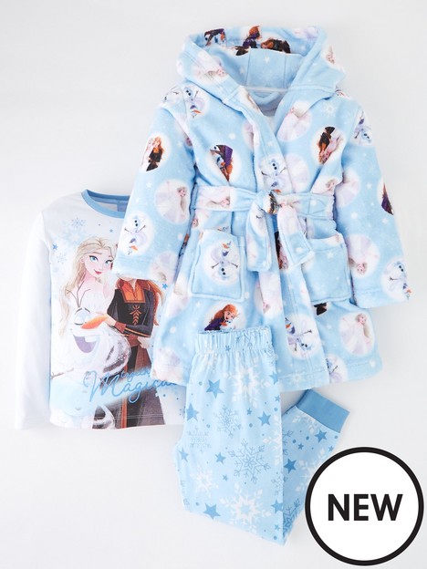 disney-frozen-girls-disney-frozen-three-piece-dressing-gown-and-pyjama-set-blue