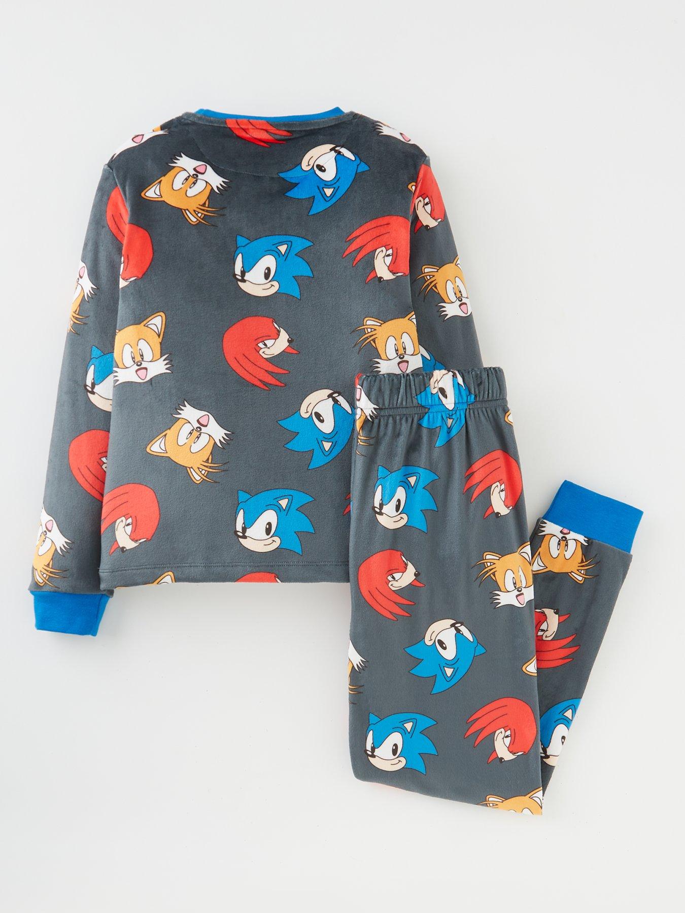 Boys' Sonic The Hedgehog Union Suit Pajamas Sleepwear Sonic Rings (X
