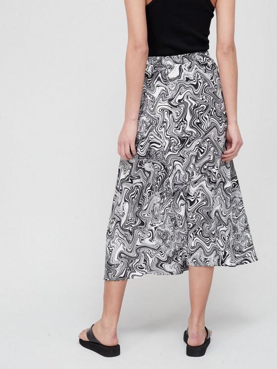 stillFront image of v-by-very-elasticated-waist-midi-skirt-mono-printnbsp