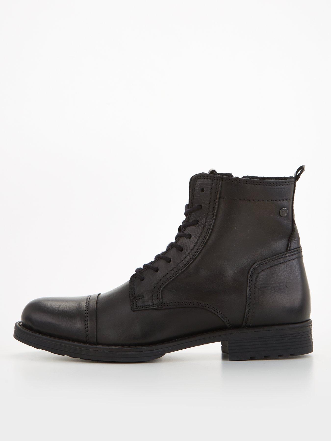  image of jack-jones-faux-fur-lining-russel-boots-anthracite