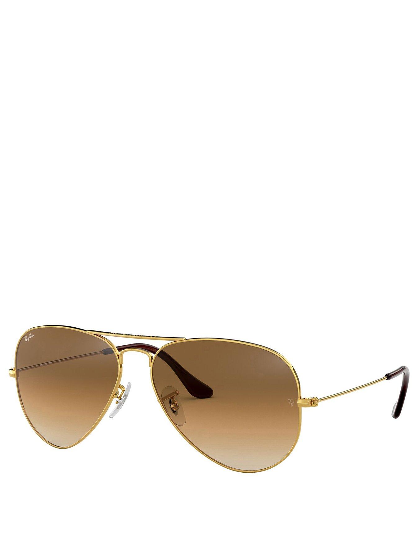 Ray-Ban Aviator Large Metal Arista Aviator Sunglasses - Brown