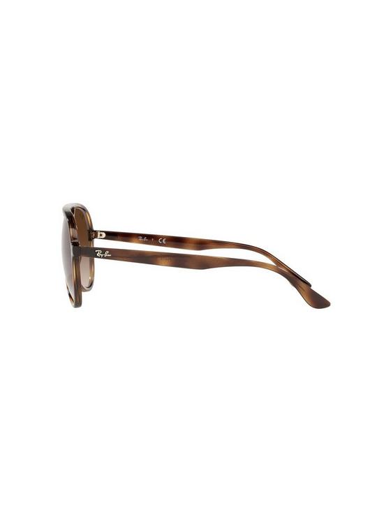 back image of ray-ban-pilot-havana-frame-brown-gradient-lens-sunglasses
