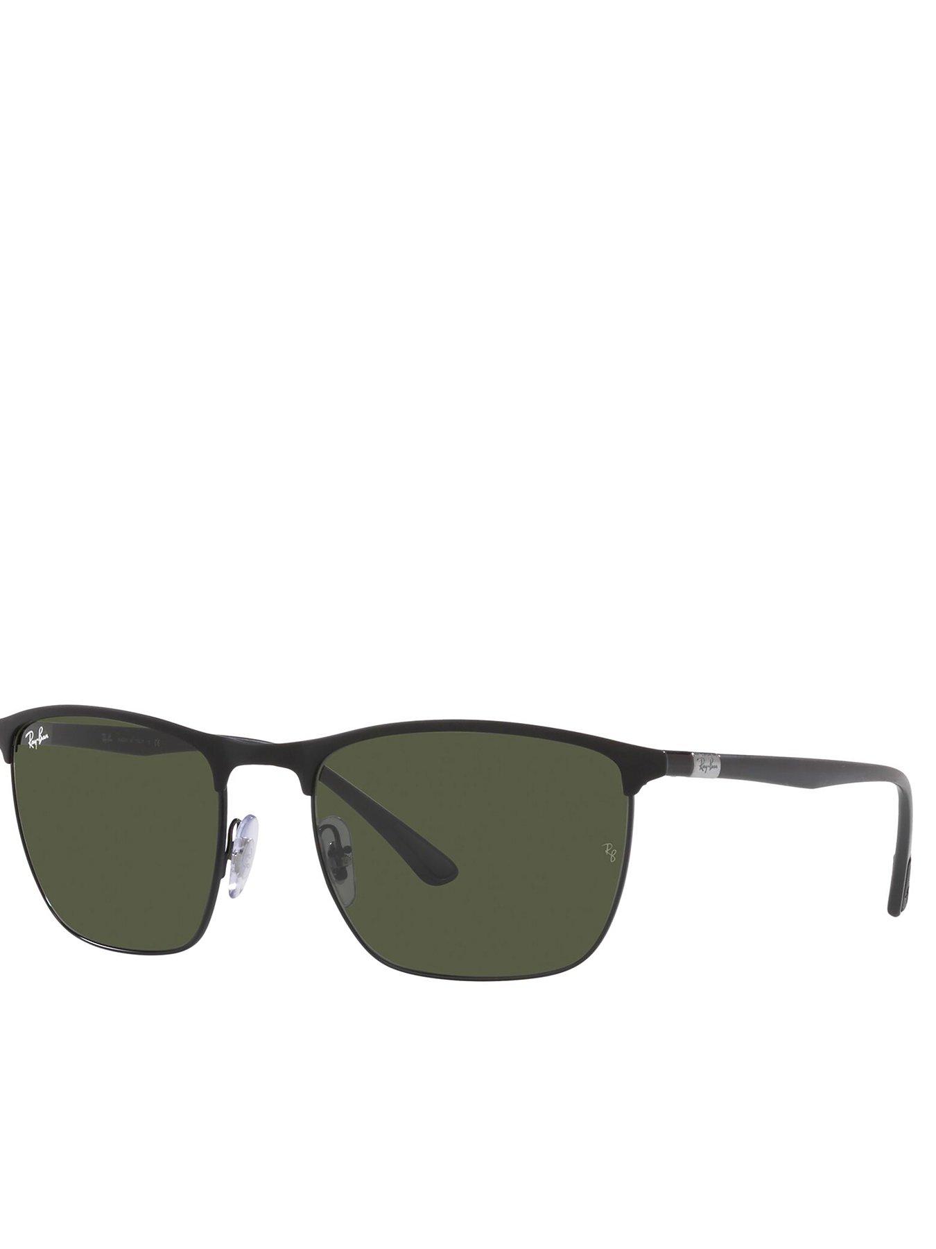 Ray Ban Matte Square Sunglasses Black littlewoods