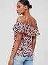  image of v-by-very-pcold-shoulder-ruffle-jersey-top-ndash-multi-printp