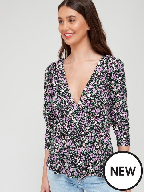 v-by-very-puff-sleeve-wrap-top-floral-printnbsp