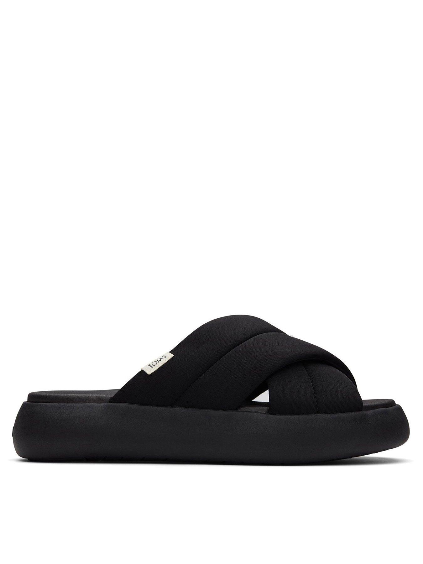 Toms hot sale black sandals