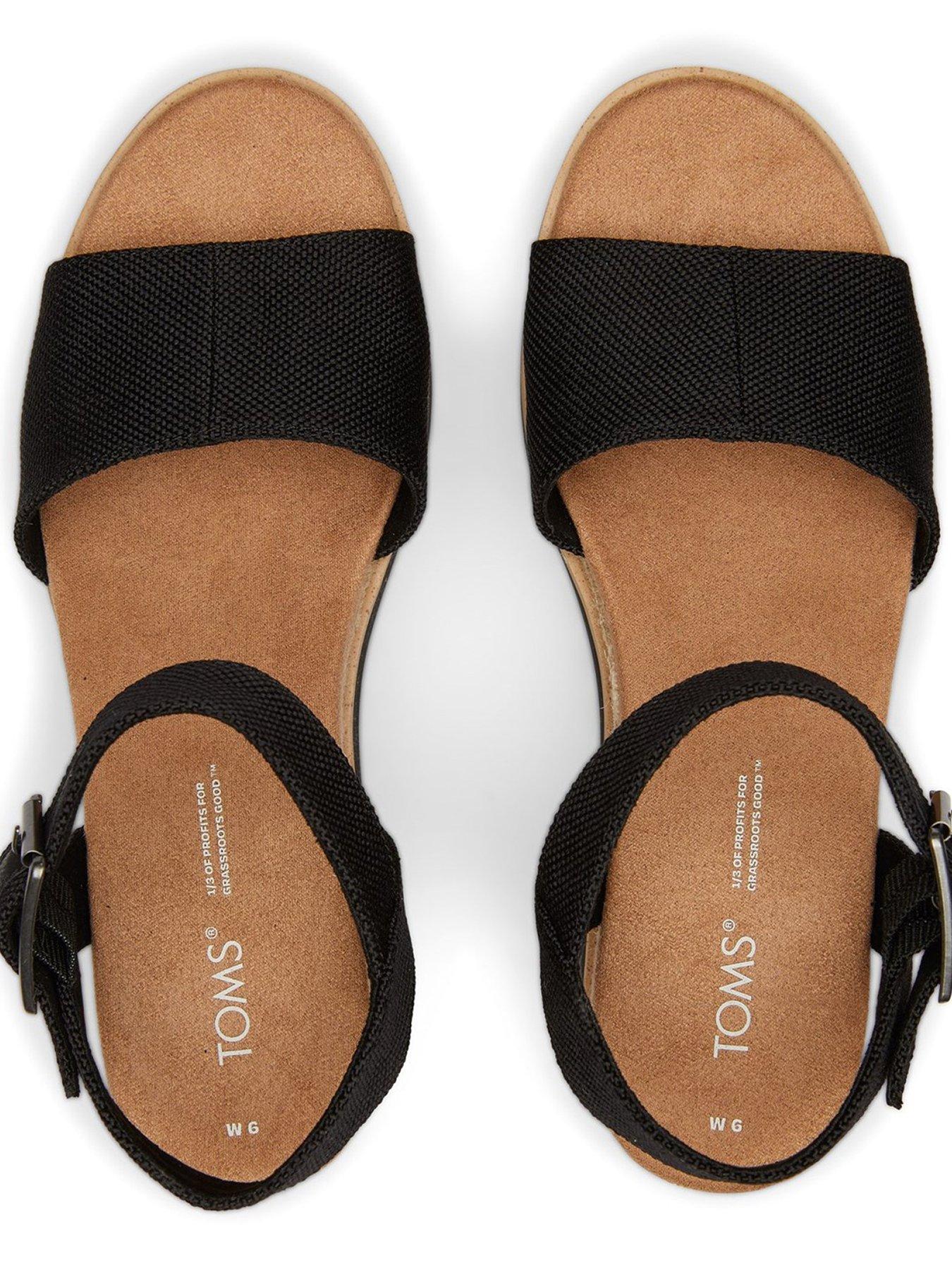 Image 4 of 5 of TOMS Diana Wedge Sandals - Black