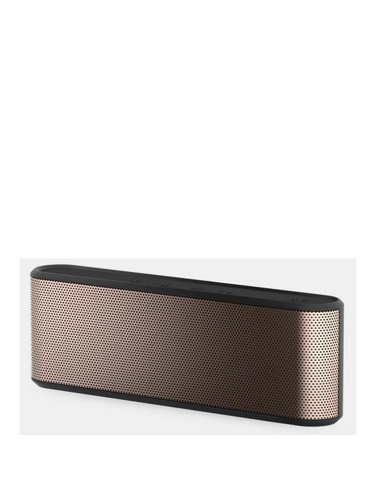 front image of kitsound-boombar-30-bluetooth-speaker-rose-gold