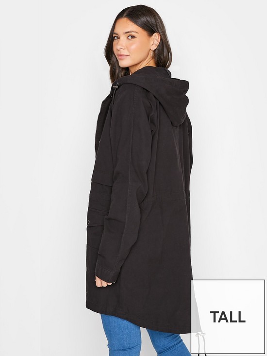 stillFront image of long-tall-sally-washed-twill-parka-black