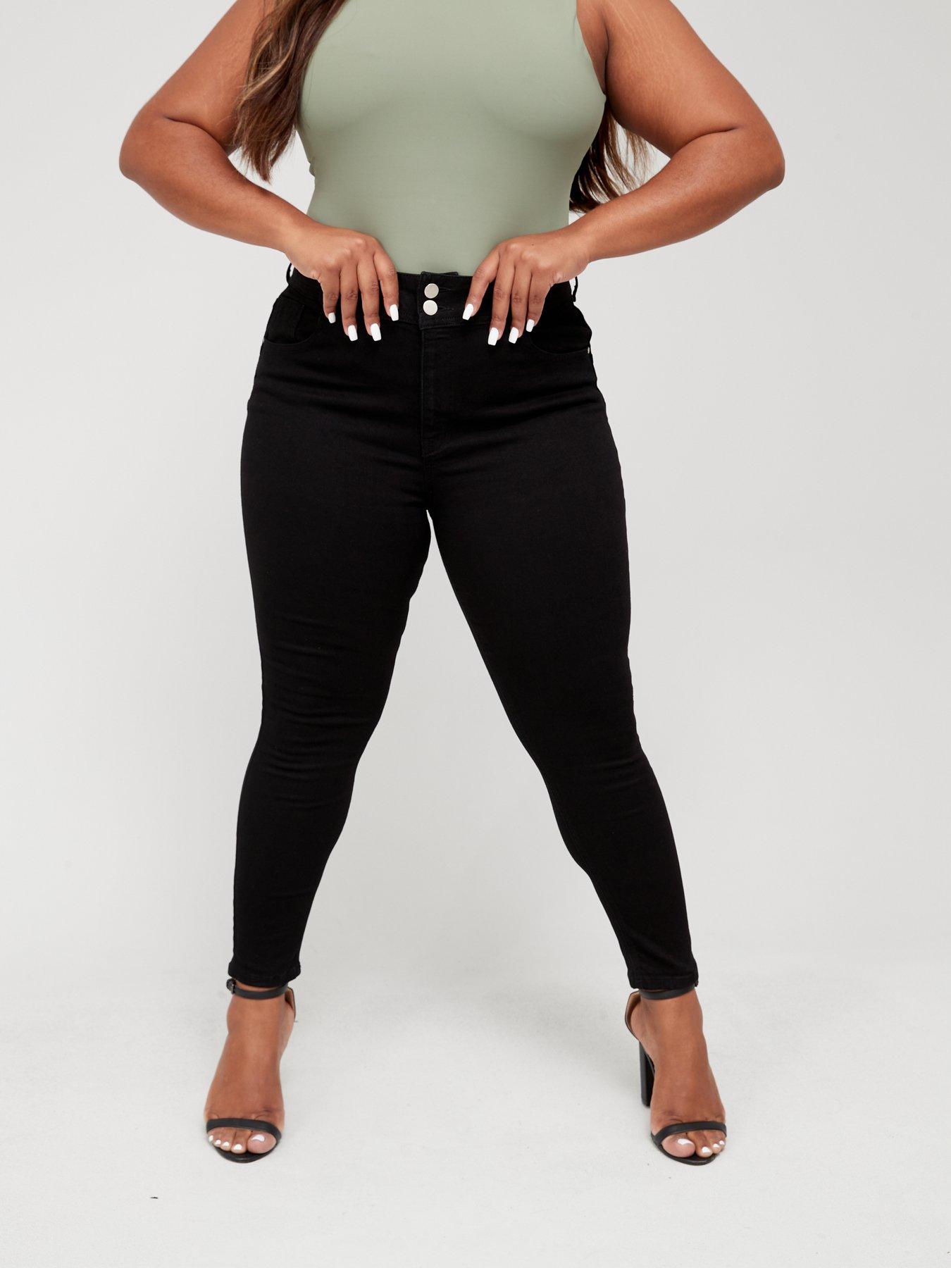 v-by-very-curve-shaping-highwaisted-skinny-jean-black