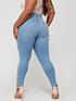  image of v-by-very-curve-shaping-highwaisted-skinny-jean-light-wash-blue