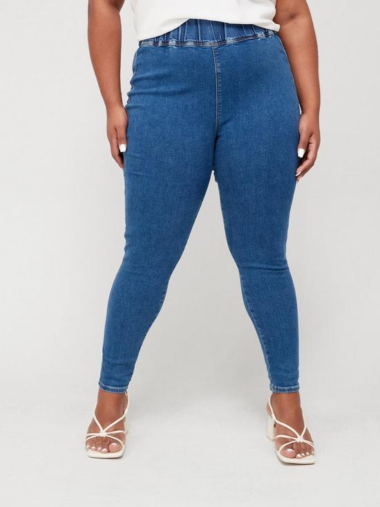 front image of v-by-very-curve-high-waisted-jegging