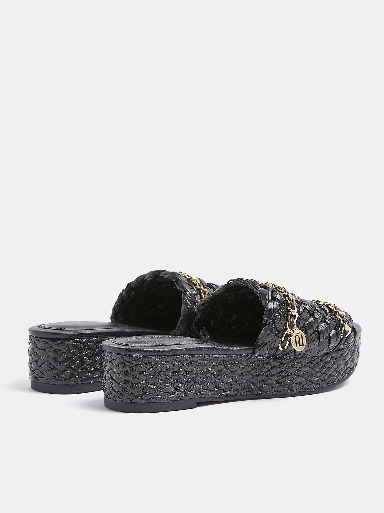 River island black on sale flatforms