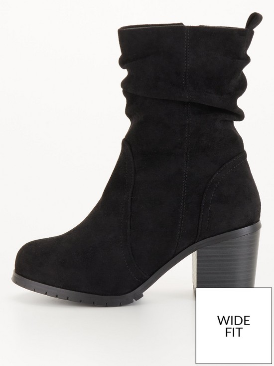 front image of everyday-wide-fit-slouch-calf-boot-with-block-heel-black