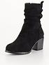  image of everyday-wide-fit-slouch-calf-boot-with-block-heel-black