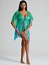  image of south-beach-sea-ombre-front-tie-kaftan