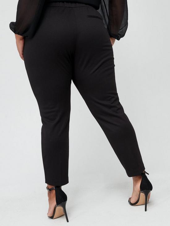 stillFront image of v-by-very-curve-slim-leg-trouser-black
