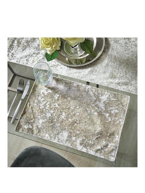 catherine-lansfield-crushed-velvet-placemats-in-natural-ndash-set-of-2