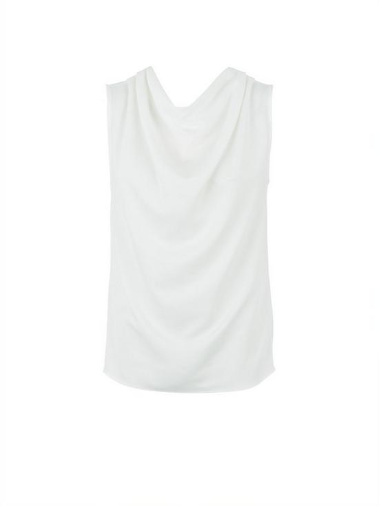 stillFront image of michelle-keegan-sleeveless-slouch-neck-blouse-white