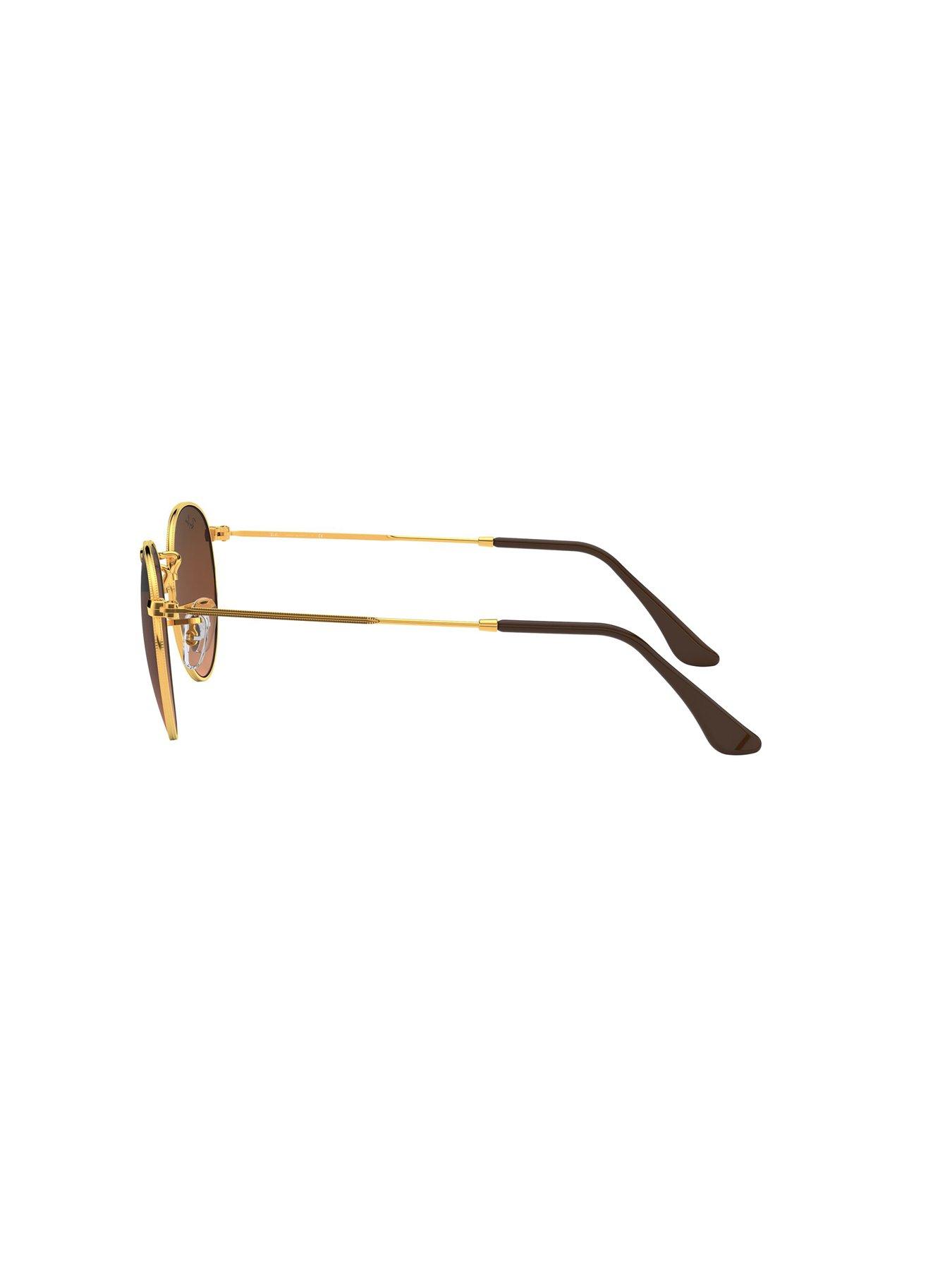Ray-Ban Round Metal Round Sunglasses Light Bronze Frame With Pink ...