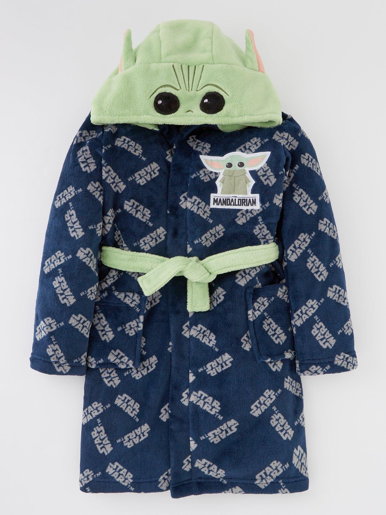 Star Wars The Mandalorian Grogu Baby Yoda Hood Detail Dressing Gown