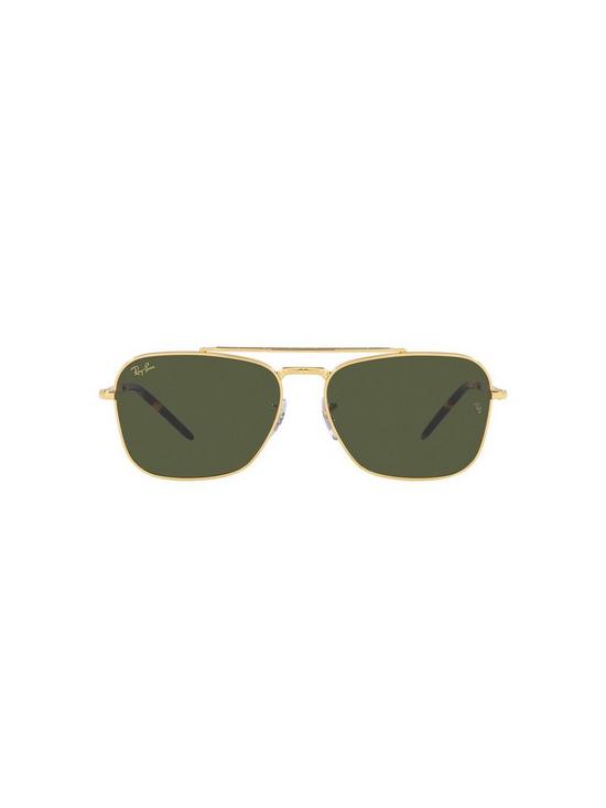 back image of ray-ban-new-caravan-rectangle-sunglasses