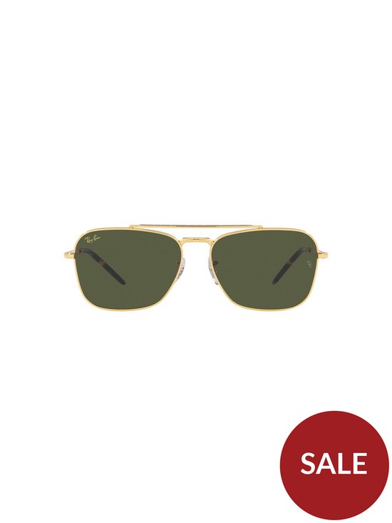 back image of ray-ban-new-caravan-rectangle-sunglasses