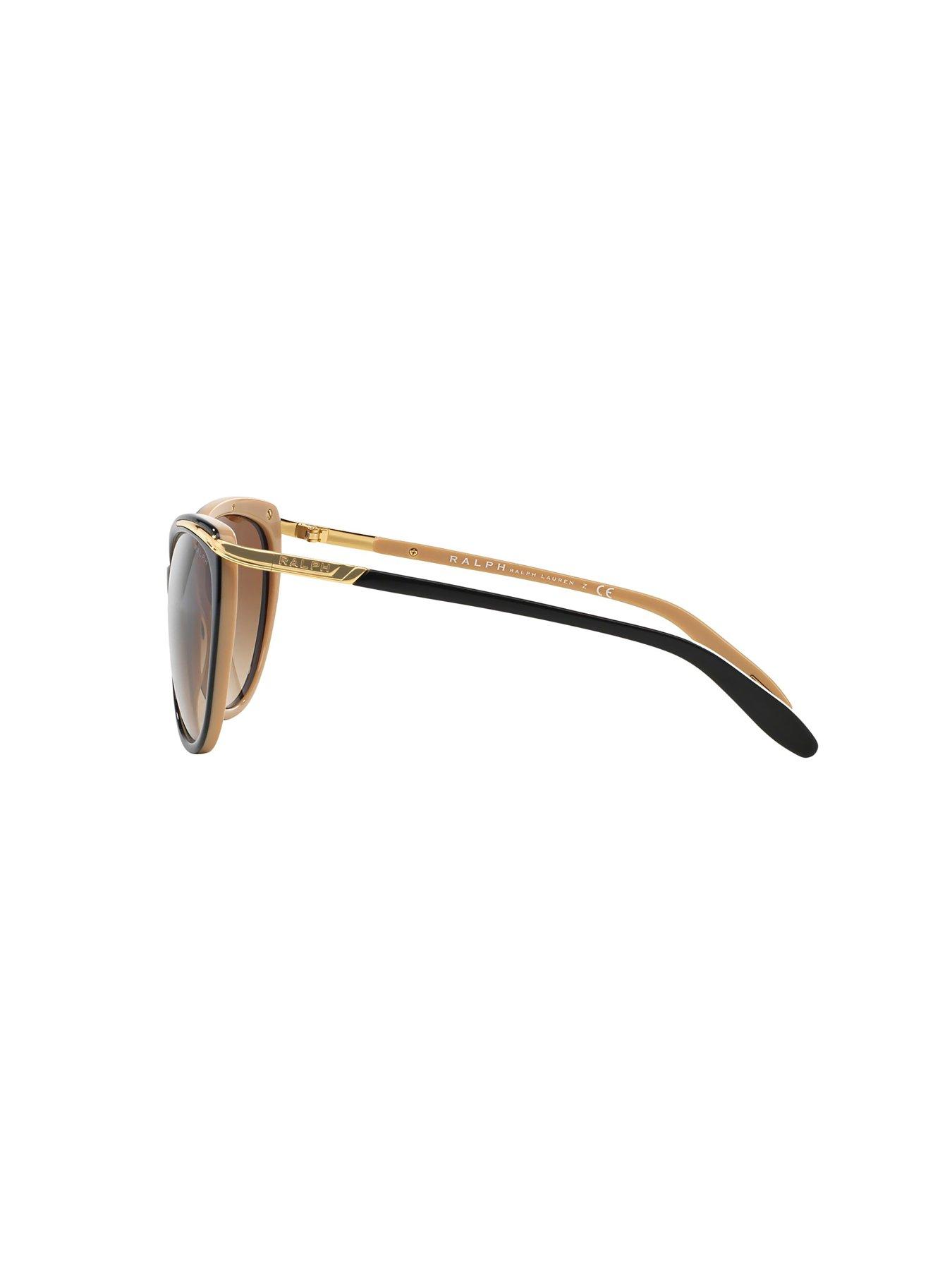 Image 3 of 4 of Ralph Oversized Cat Eye Sunglasses- Brown