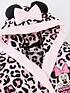  image of minnie-mouse-girls-minnie-mouse-animal-print-hood-detail-dressing-gown-pink