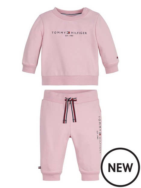 tommy-hilfiger-baby-essential-crewneck-set-pink