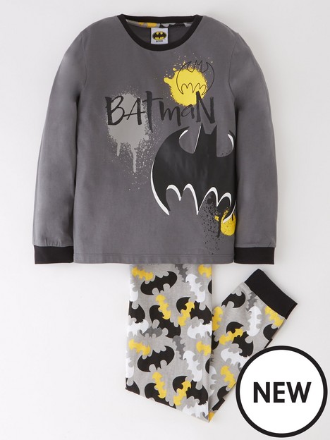 batman-boys-batman-long-sleeve-pyjama-charcoal