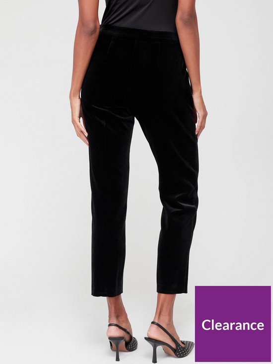 stillFront image of v-by-very-velvet-straight-leg-trousers-black