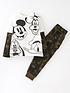  image of mickey-mouse-boys-mickey-mouse-and-friends-mock-sleeve-topnbspand-jogger-set-ecru