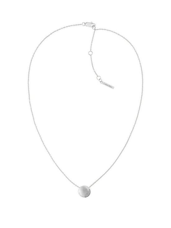 front image of calvin-klein-minimal-circular-ladies-necklace