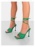 image of public-desire-gracie-tie-up-heeled-mule-green