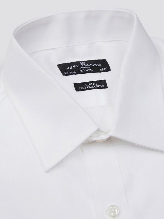 outfit image of jeff-banks-white-double-cuff-half-cutaway-slim-shirt