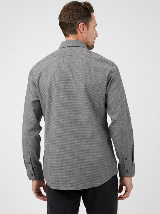 Jeff Banks Bespoke Grey Puppytooth Shirt | littlewoods.com