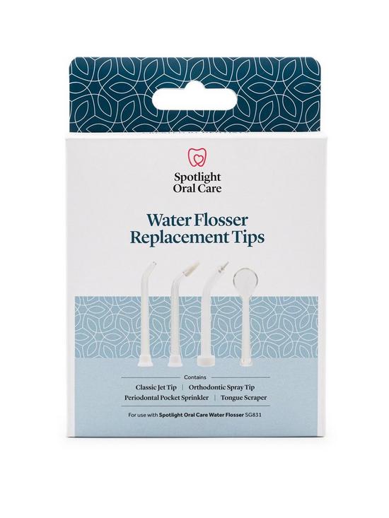 front image of spotlight-oral-care-water-flosser-replacement-tips