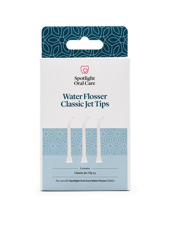 front image of spotlight-oral-care-water-flosser-classic-jet-tips