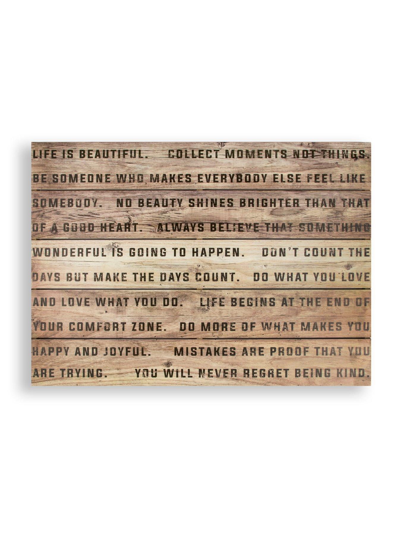 Art For The Home Life Is Beautiful Print On Wood