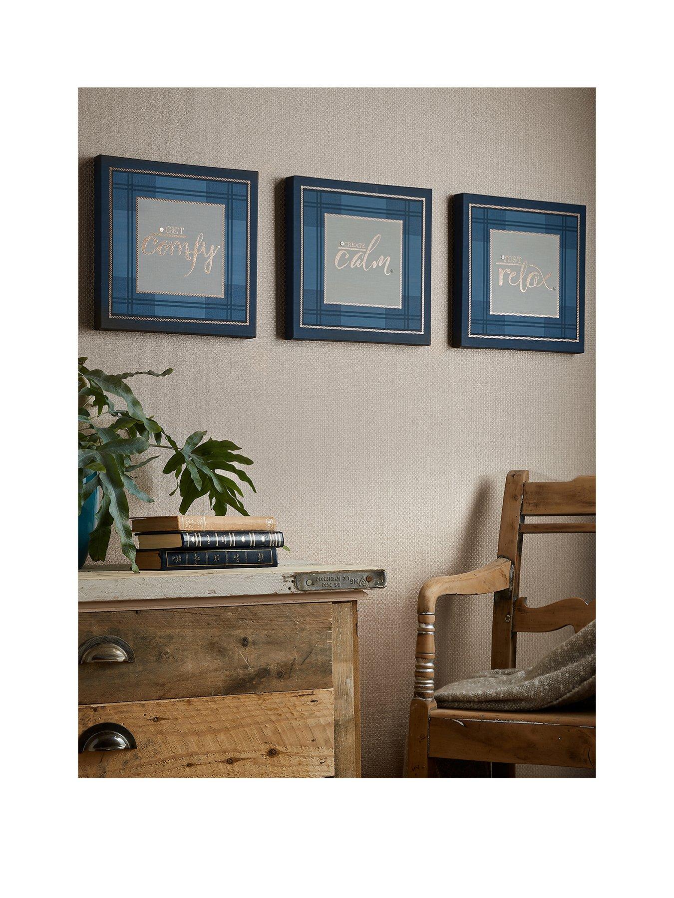 Art For The Home Heritage Tweed Set 3 Canvas