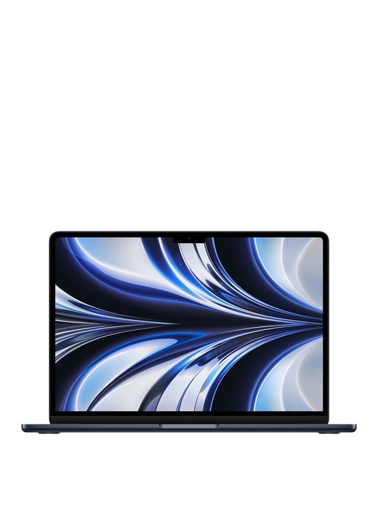 front image of apple-macbook-air-m2-2022-136-inch-custom-built-with-8-core-cpu-and-8-core-gpu-16gb-ram-256gb-ssd-midnight
