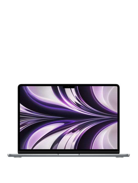 front image of apple-macbook-air-m2-2022-136-inchnbspwith-8-core-cpu-and-8-core-gpu-256gb-ssdnbsp--space-grey