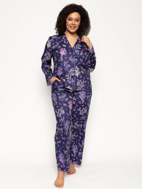 cyberjammies-forest-animal-print-toppant-violet