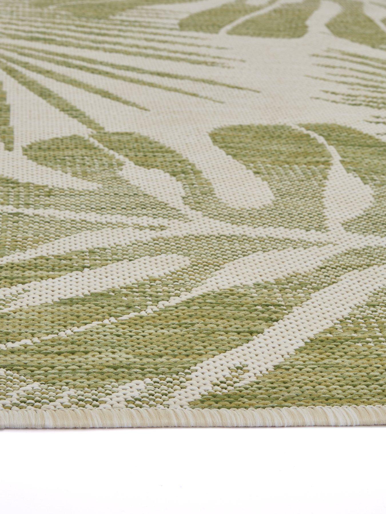  image of green-leaves-flatweave-indooroutdoor-rug-160x230