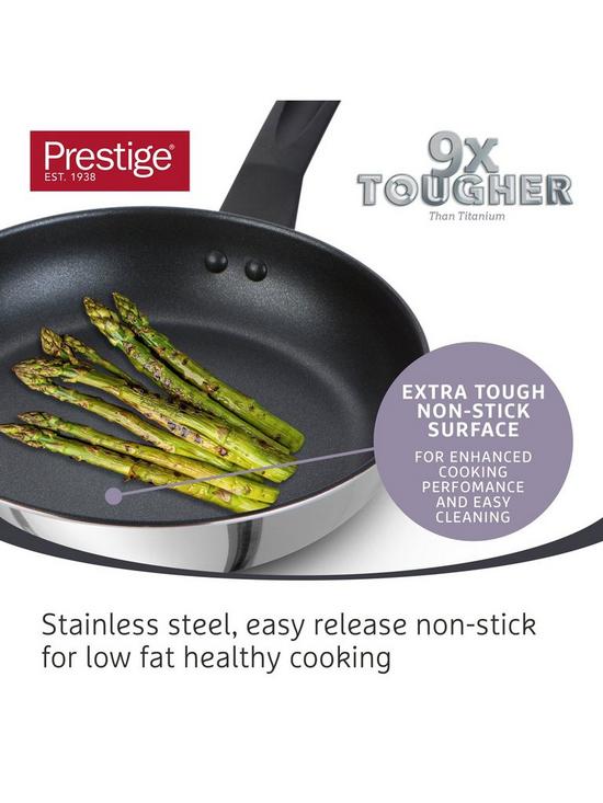 stillFront image of prestige-9x-tougher-ultra-durable-stainless-steel-non-stick-induction-25cm-frypan